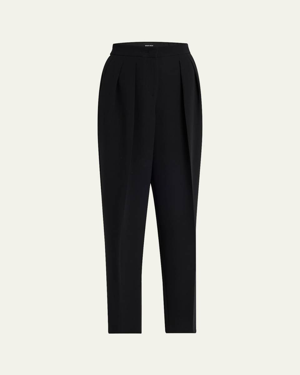 Pleated Silk Trousers